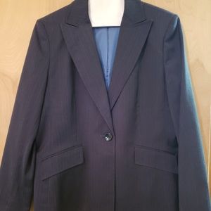 Kasper Gray Jacket subtle pinstripes